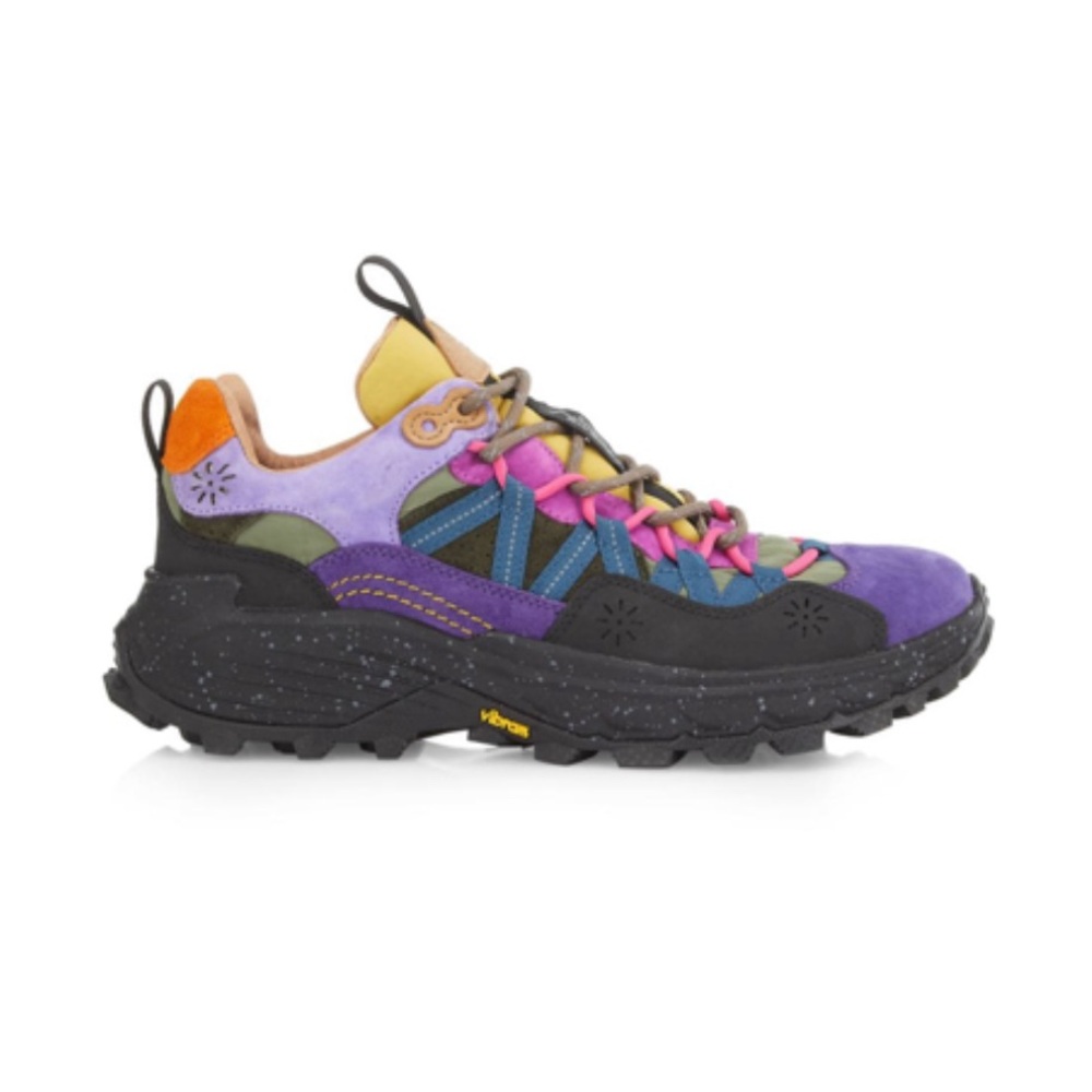 Flower Mountain Iwano Low Top Sneakers, Size 40, Color Kaki Multi